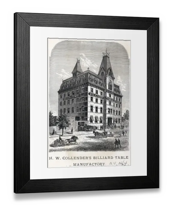 Framed Print : Illus. Of A Billiard Manufactory Framed Print : Illus. Of A Billiard Manufactory