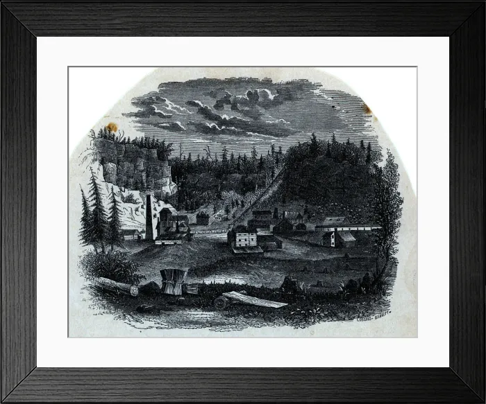 Framed Print : Lake Superior Copper Mine; Illustration Framed Print : Lake Superior Copper Mine; Illustration