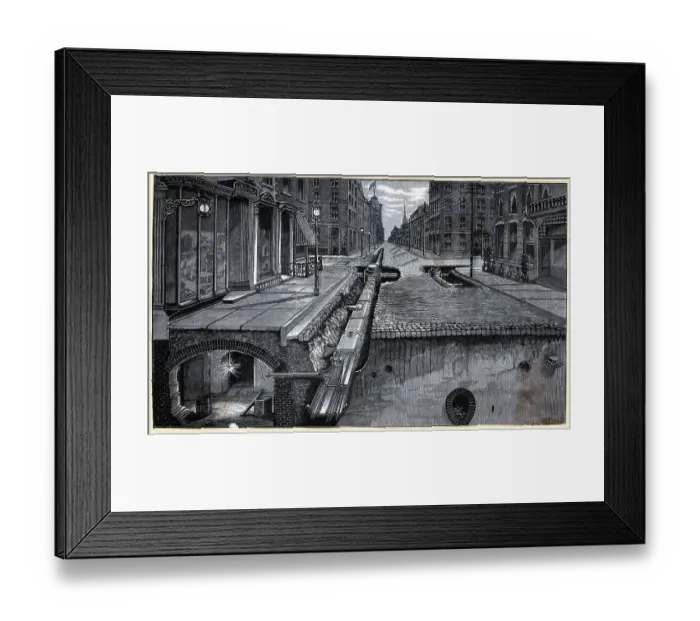 Framed Print : Cross Section Of City Street Electrical