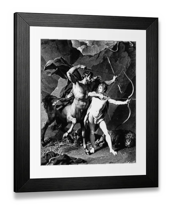 Framed Print : Centaur Instructing Achilles In Archery Framed Print : Centaur Instructing Achilles In Archery