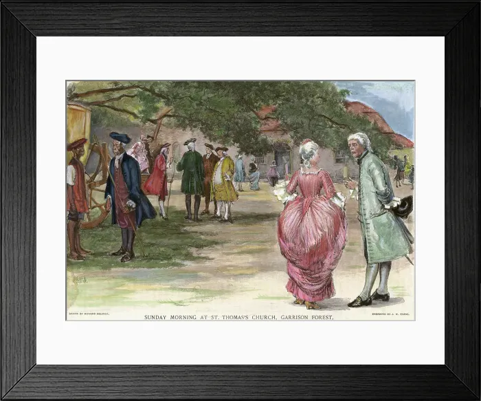 Framed Print : Sunday Morning at St. Thomas's Church, Garrison Forest by John William Evans After Howard Helmick Framed Print : Sunday Morning at St. Thomas's Church, Garrison Forest by John William Evans After Howard Helmick