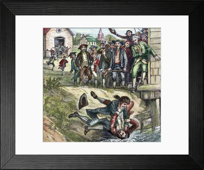 Framed Print : Illustration of a Fight During Shays's Rebellion Framed Print : Illustration of a Fight During Shays's Rebellion
