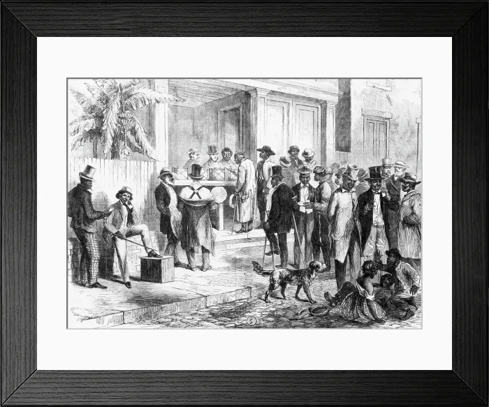 Framed Print : Freedmen Voting Framed Print : Freedmen Voting
