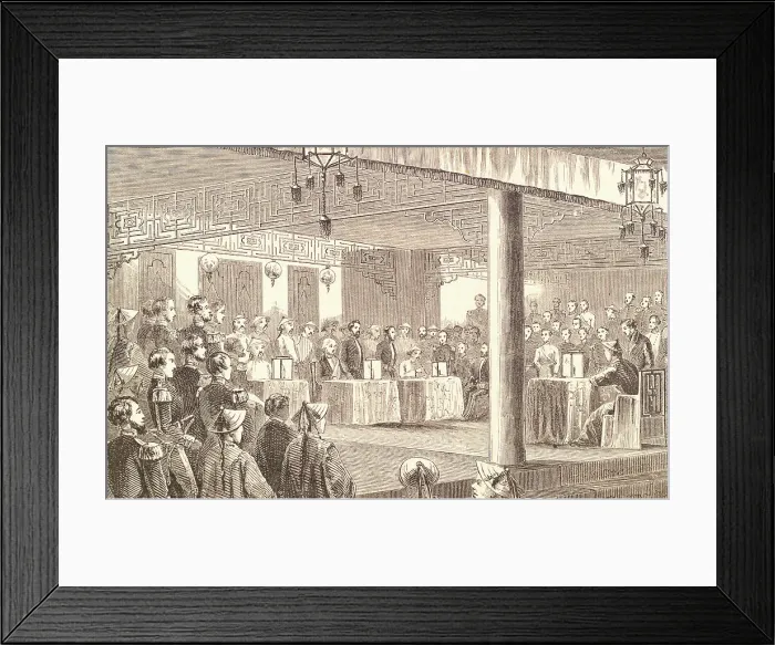 Framed Print : Illustration Of Signing Of Treaty / Tients Framed Print : Illustration Of Signing Of Treaty / Tients
