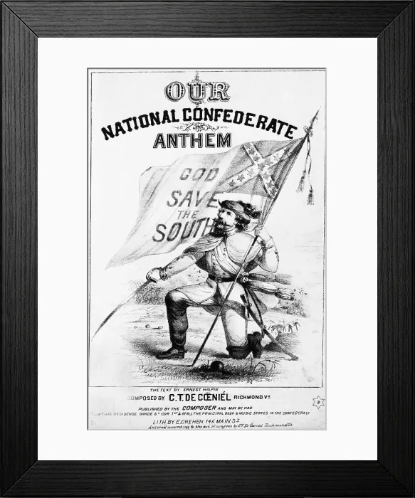 Framed Print : Title Page To Confederate Anthem Framed Print : Title Page To Confederate Anthem