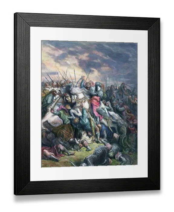 Framed Print : Illustration of Richard the Lionhearted & Troops in Battle Framed Print : Illustration of Richard the Lionhearted & Troops in Battle