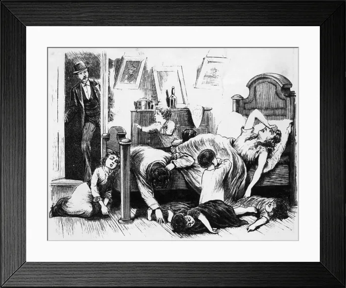Framed Print : The Great Yellow Fever Scourge Engraving Framed Print : The Great Yellow Fever Scourge Engraving
