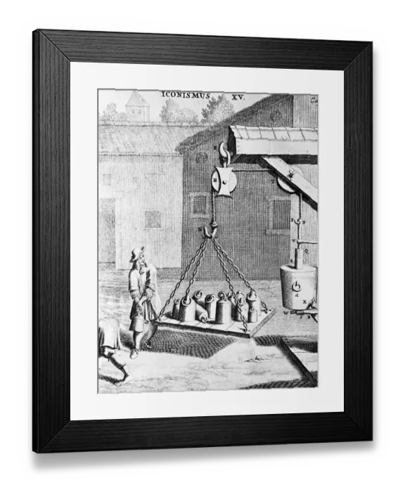 Framed Print : Otto Von Guiricke Experiments With Pump Framed Print : Otto Von Guiricke Experiments With Pump