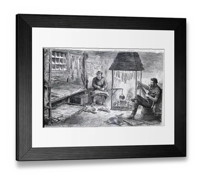 Framed Print : Fur Trapper'S Log Cabin;Canada;Interior Framed Print : Fur Trapper'S Log Cabin;Canada;Interior