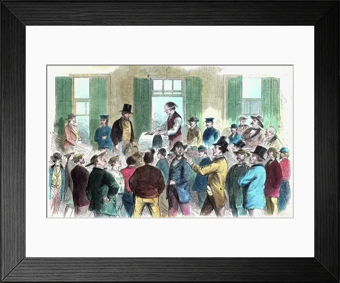 Framed Print : Resumption Of Draft;Provost Office;Illus