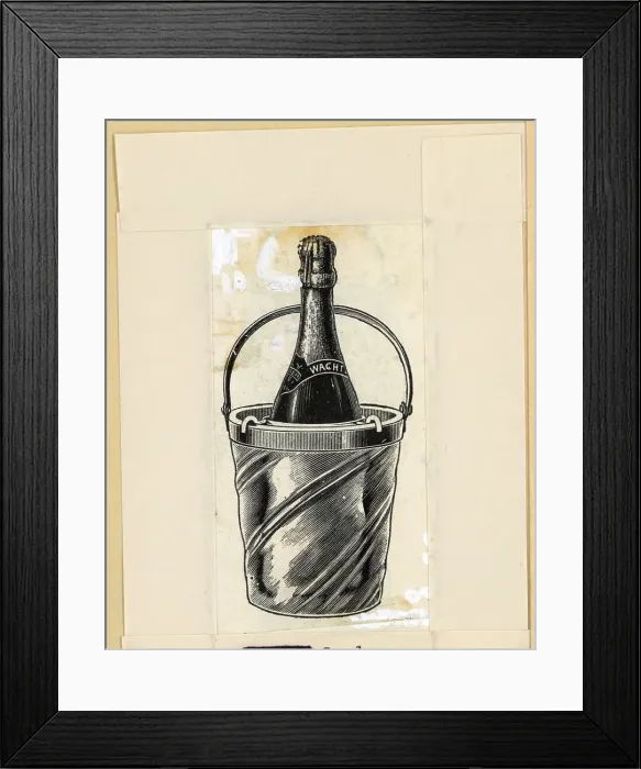 Framed Print : Wine Bottle In Bucket Framed Print : Wine Bottle In Bucket