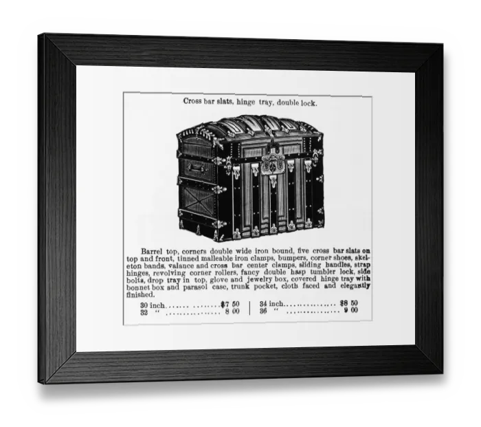 Framed Print : Illustration Of A Steamer Trunk Framed Print : Illustration Of A Steamer Trunk