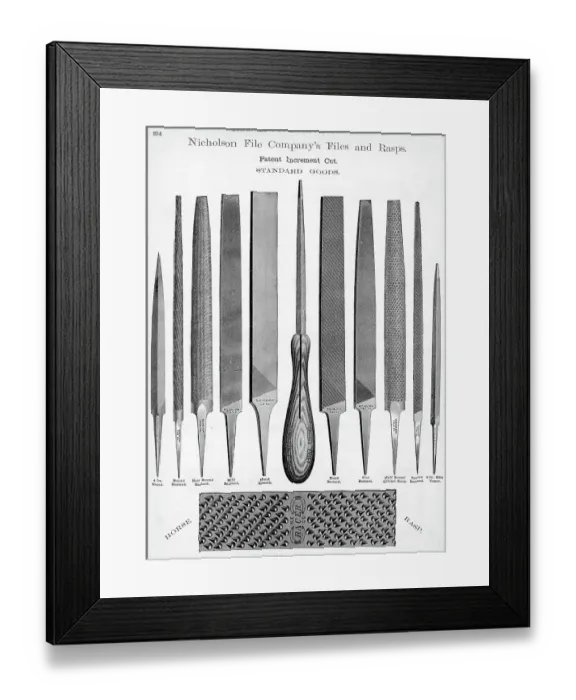 Framed Print : Advertisement For Files And Rasps Framed Print : Advertisement For Files And Rasps