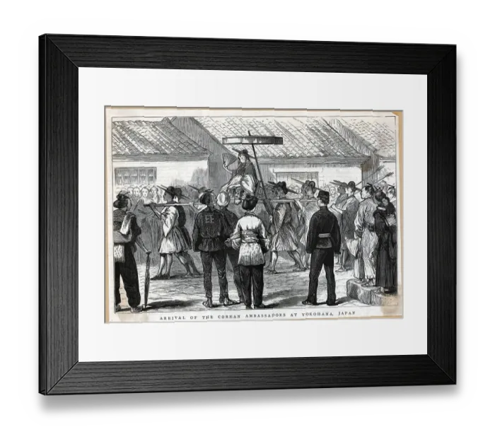 Framed Print : Engraving Of Man Seated On Sedan Framed Print : Engraving Of Man Seated On Sedan