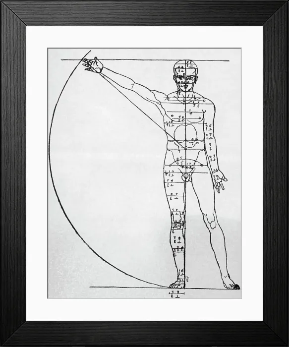 Framed Print : Proportion Of Man by Albrecht Durer Framed Print : Proportion Of Man by Albrecht Durer