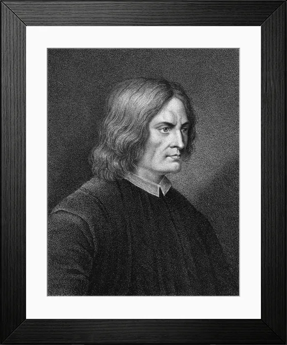 Framed Print : Engraving of Lorenzo de Medici Framed Print : Engraving of Lorenzo de Medici