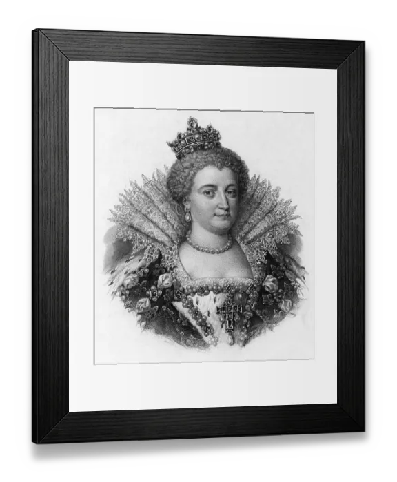 Framed Print : Engraved Portrait of Marie De Medici Framed Print : Engraved Portrait of Marie De Medici
