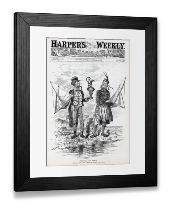 Framed Print : Illustraton On Harper'S Weekly Cover Framed Print : Illustraton On Harper'S Weekly Cover