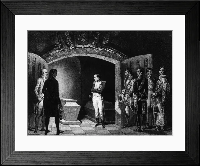 Framed Print : Illustration Of Napoleon At Tomb Framed Print : Illustration Of Napoleon At Tomb