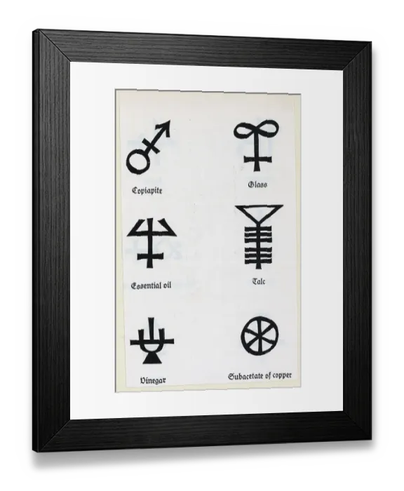 Framed Print : Alchemical Symbols Framed Print : Alchemical Symbols