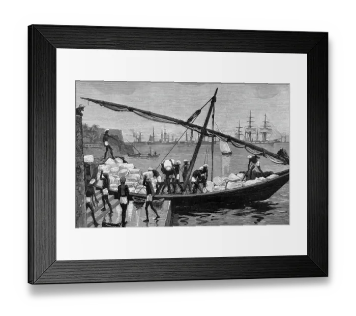 Framed Print : Unloading Ice At Bombay Framed Print : Unloading Ice At Bombay