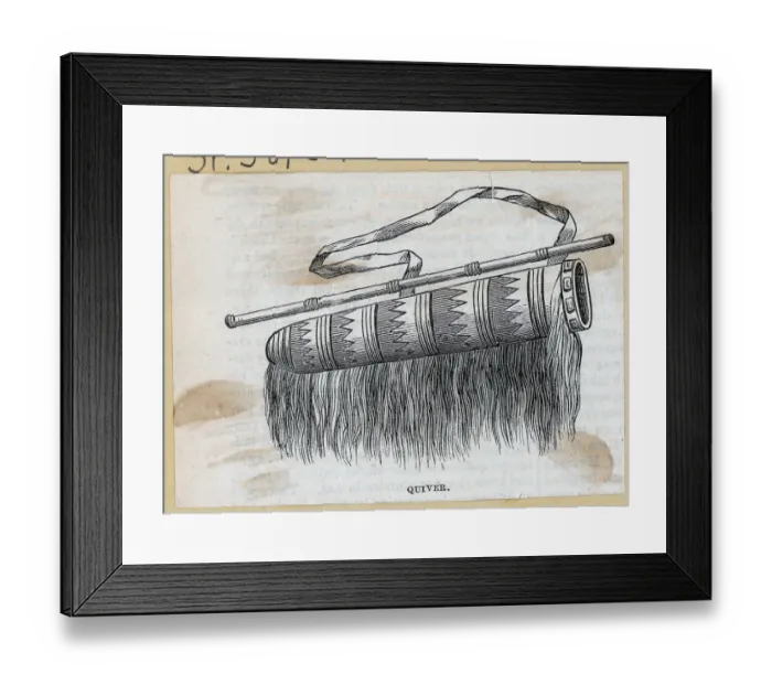 Framed Print : Engraving Of Quiver To Hold Arrows Framed Print : Engraving Of Quiver To Hold Arrows