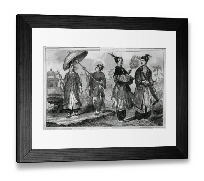 Framed Print : Chinese Women On Promenade Framed Print : Chinese Women On Promenade