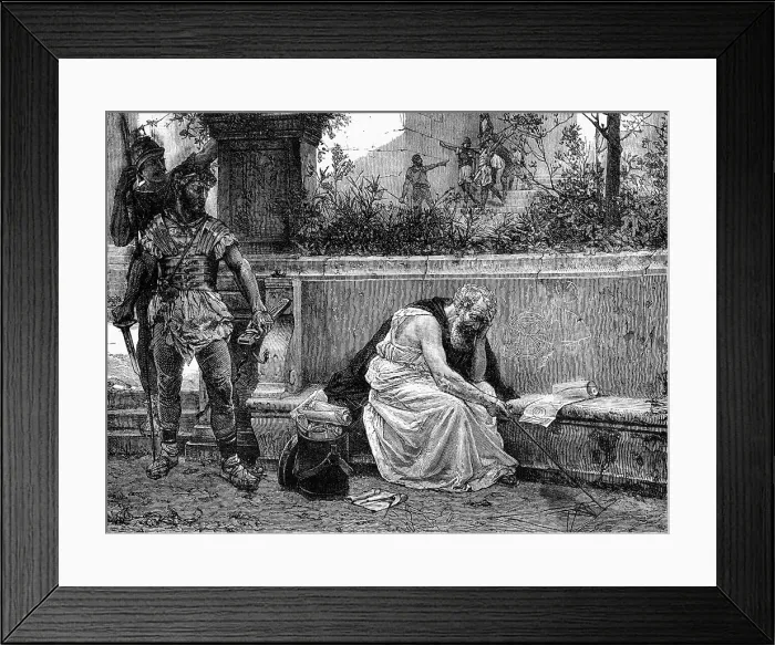 Framed Print : Death Of Archimedes Illustration Framed Print : Death Of Archimedes Illustration
