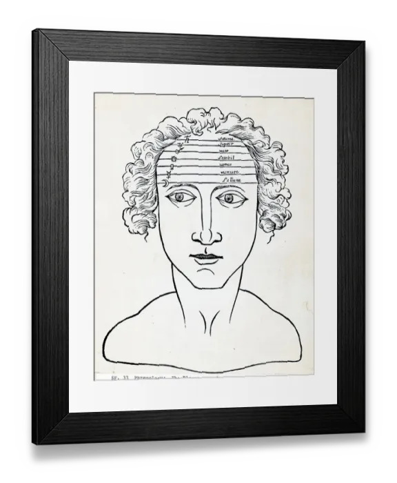 Framed Print : The Planet On The Human Head; Illustrati Framed Print : The Planet On The Human Head; Illustrati