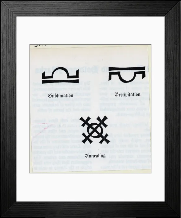 Framed Print : Alchemical Symbols For Science Processes Framed Print : Alchemical Symbols For Science Processes