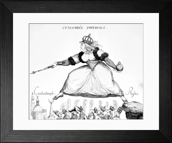 Framed Print : Political Cartoon Depicting Catherine II Framed Print : Political Cartoon Depicting Catherine II