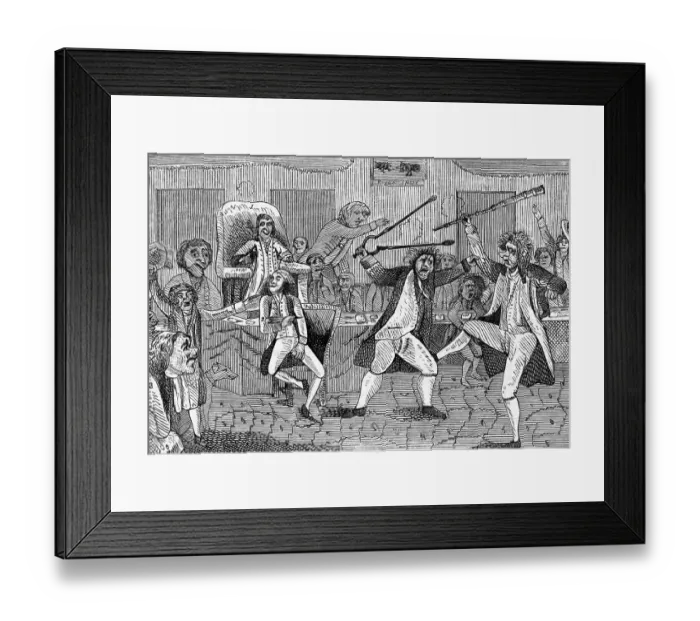 Framed Print : Feud Between Roger Griswold And Lyon Framed Print : Feud Between Roger Griswold And Lyon