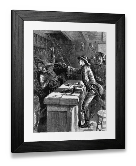 Framed Print : Billy The Kid Shooting Down Foe Framed Print : Billy The Kid Shooting Down Foe