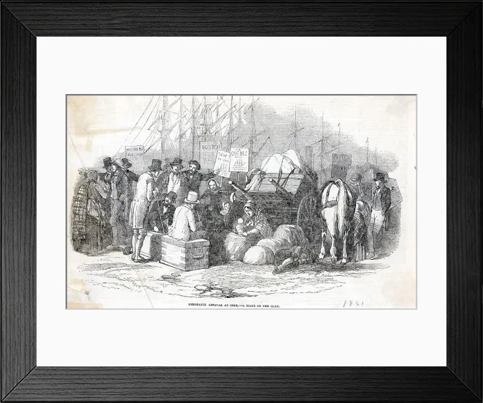 Framed Print : Irish Emigrants Arrive At Cork Framed Print : Irish Emigrants Arrive At Cork