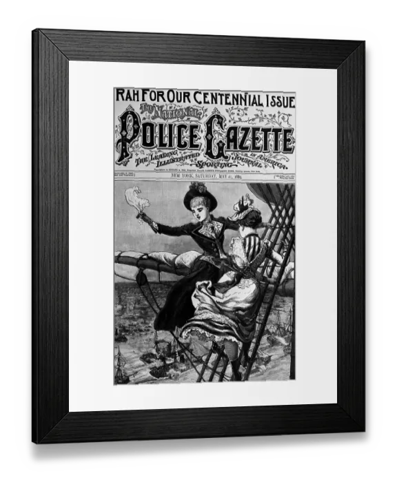 Framed Print : Police Gazette; Women On Boat Rigging Framed Print : Police Gazette; Women On Boat Rigging