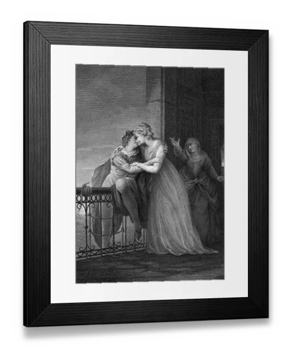 Framed Print : Romeo Takes Leave of Juliet by James Stow Framed Print : Romeo Takes Leave of Juliet by James Stow