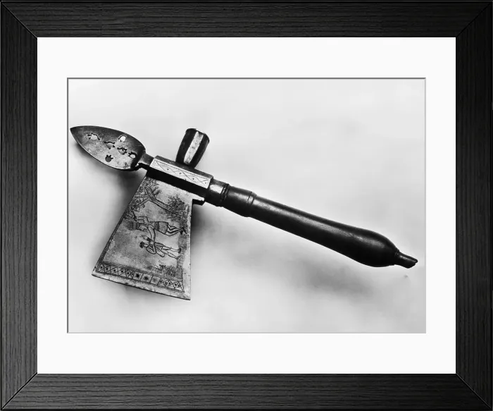 Framed Print : Engraved Eastern Woodlands Tomahawk Framed Print : Engraved Eastern Woodlands Tomahawk