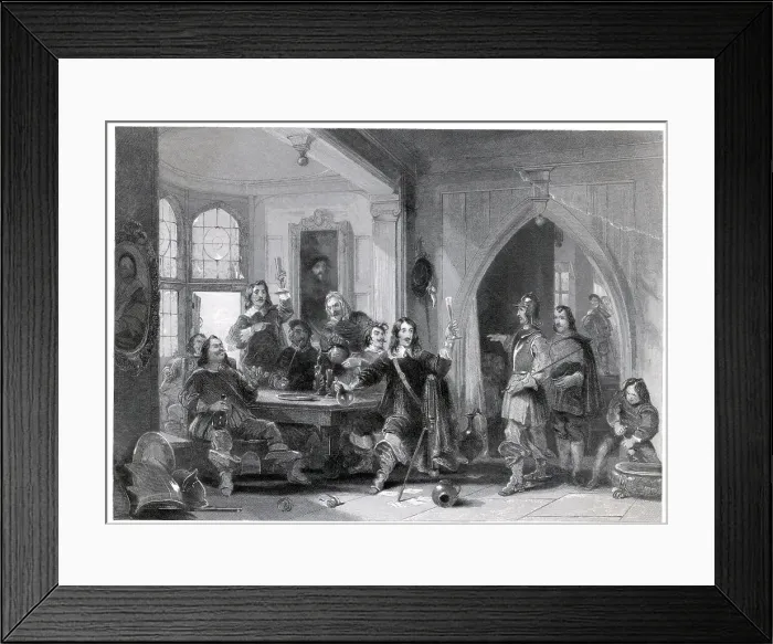 Framed Print : A Drinking Party