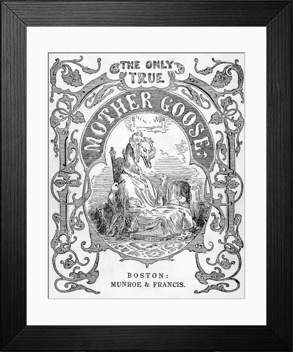 Framed Print : Titlepage Of Mother Goose Nusery Rhymes Framed Print : Titlepage Of Mother Goose Nusery Rhymes