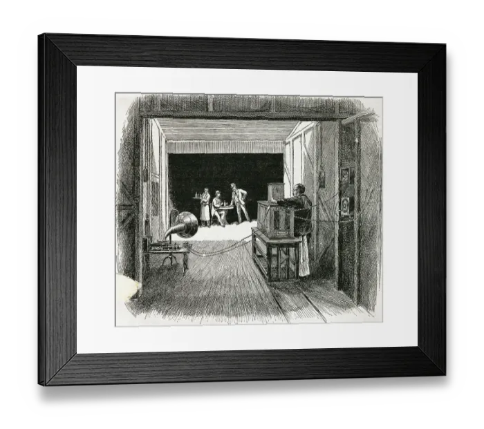 Framed Print : Interior of Thomas Edison's Kinetograph Theater Framed Print : Interior of Thomas Edison's Kinetograph Theater