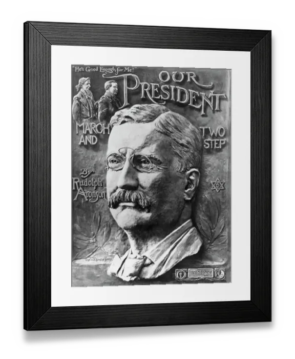 Framed Print : Theodore Roosevelt Campaign Music Illustration Framed Print : Theodore Roosevelt Campaign Music Illustration