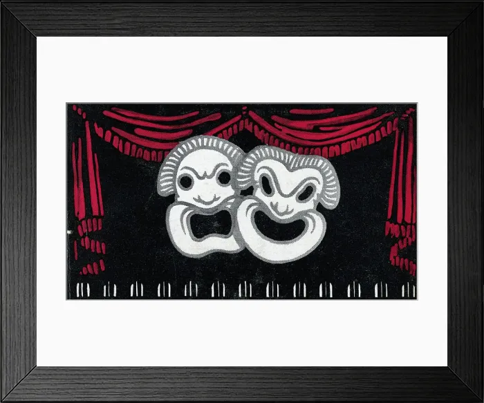 Framed Print : Two Masks Of The Theater Framed Print : Two Masks Of The Theater
