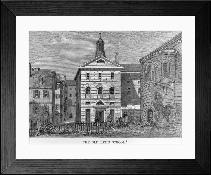 Framed Print : The Old Latin School Illustration Framed Print : The Old Latin School Illustration