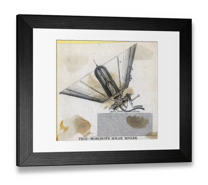 Framed Print : Diagram Of Solar Boiler Framed Print : Diagram Of Solar Boiler