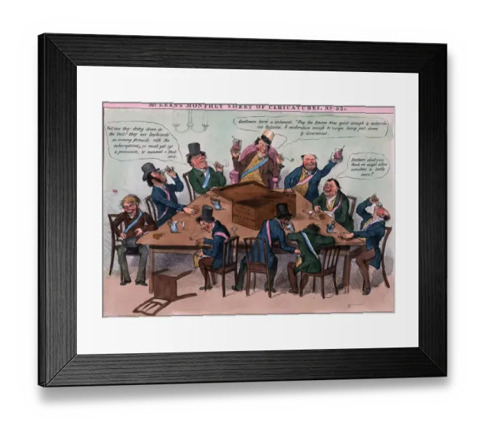 Framed Print : Political Cartoon Of Trade Union Meeting