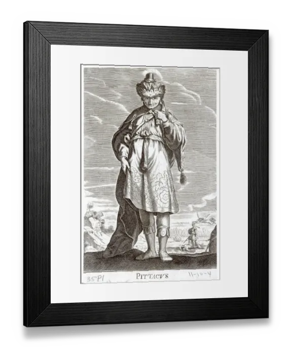 Framed Print : Engraving Of Pittacus Standing Framed Print : Engraving Of Pittacus Standing