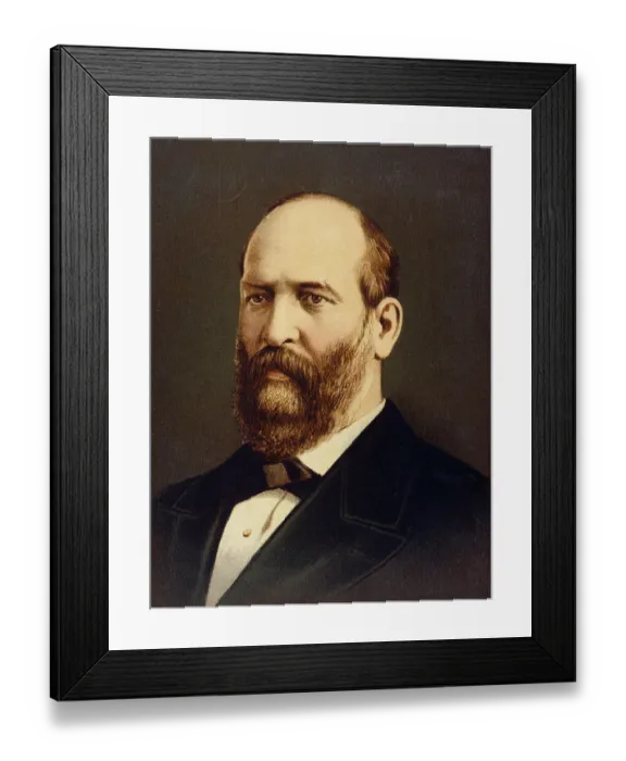 Framed Print : Lithograph of James A. Garfield Framed Print : Lithograph of James A. Garfield