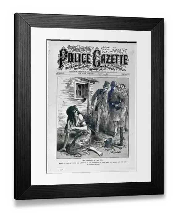 Framed Print : Woman Tied To Post;Police Discover;Gazet Framed Print : Woman Tied To Post;Police Discover;Gazet