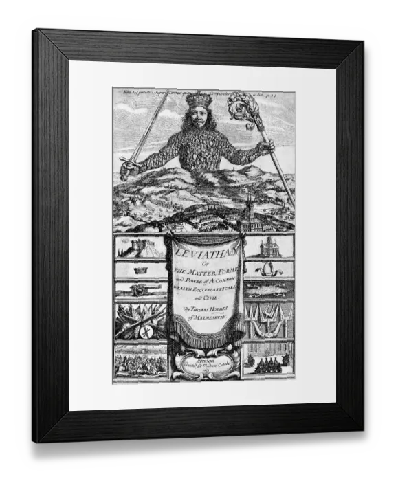 Framed Print : Title Page from Leviathan by Hobbes Framed Print : Title Page from Leviathan by Hobbes