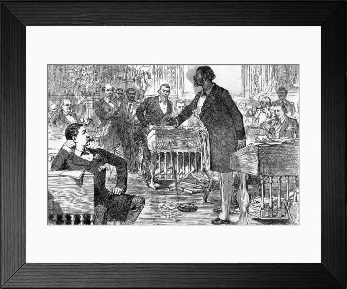Framed Print : Black Man Addressing Southern Parliament Framed Print : Black Man Addressing Southern Parliament